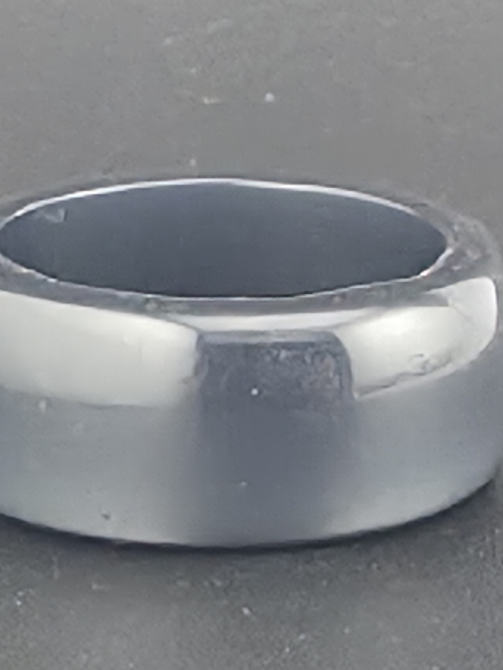 Vintage Black Gray Moonglow Lucite Sz7 Wedding Band Ring